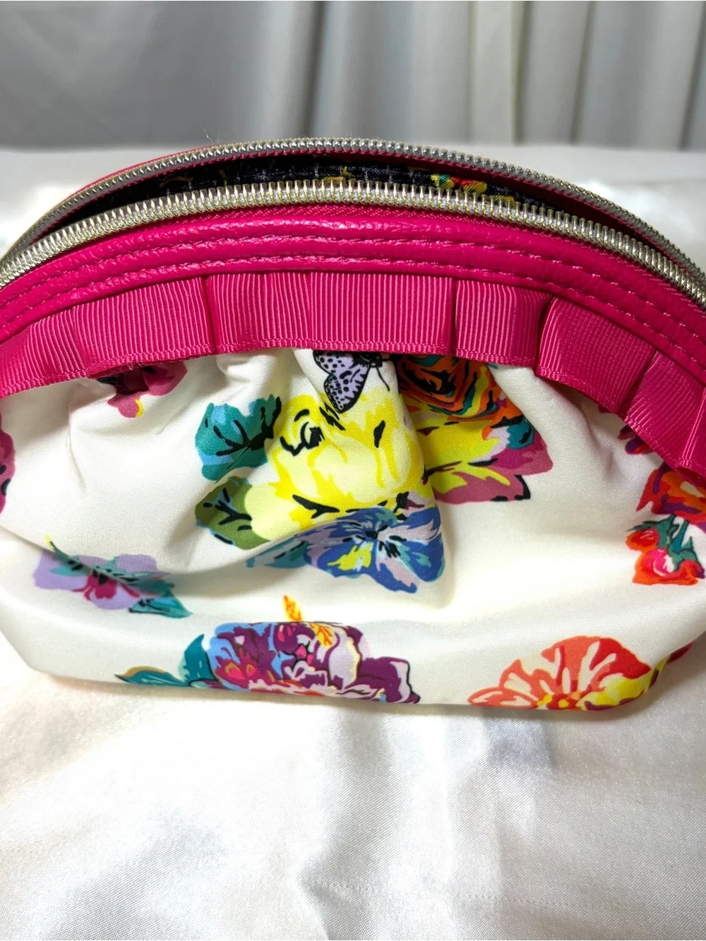Betsey Johnson Cosmetic Bag With Vibrant Floral Print